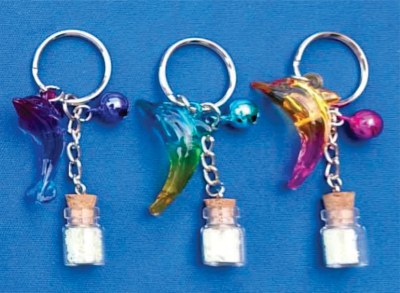 KEY CHAIN MINI SAND BOT GROW IN DARK - DOLPHIN & BELL