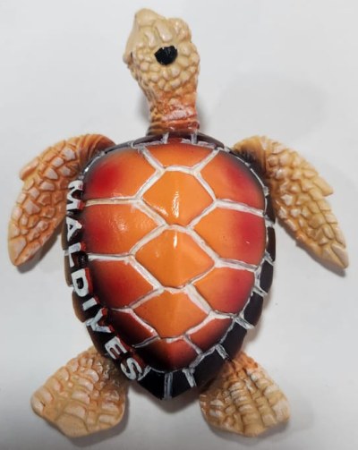 MAGNET POLY TURTLE ORANGE MATT