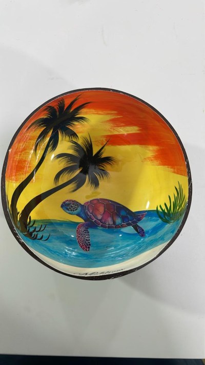 COCONUT BOWL WITH PRINT