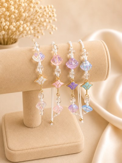BRACELET WITH MANTA & OYSTER BEADS
