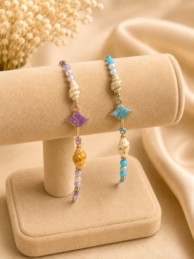 BRACELET WITH MANTA & SHELLS