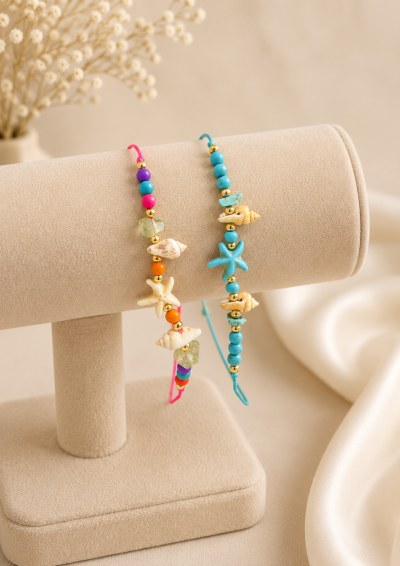 BRACELET WITH STARFISH & SHELL