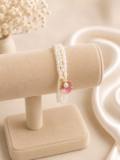 BRACELET W/PEARL AND OYSTER