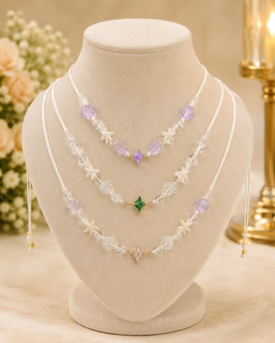 NECKLACE W/MANTA & STARTFISH OYSTER