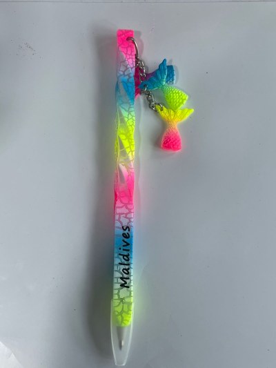 CRACKED NEON RAINBOW TWIST PEN - 3 PCS FISH TAIL