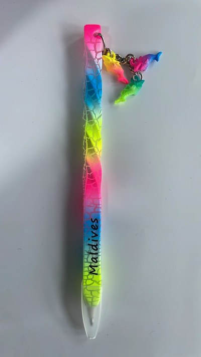 CRACKED NEON RAINBOW TWIST PEN - 3 PCS SHAR